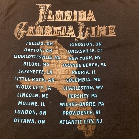 Florida Georgia line anything goes concert T-shirt in size adult L - Picture 8 of 8